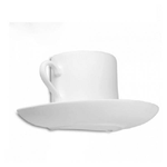 Trade Shop Traesio-applique Gesso A Forma Di Tazza Da Caffè A Parete Verniciabile Attacco G9 Gs-e85 -