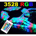 Trade Shop Traesio-striscia A Led Smd 3528 Rgb Ip65 5 Metri Bobina Con Alimentatore E Telecomando -