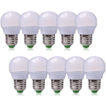 Trade Shop Traesio-lampadina Globetto A Led Da 3w Con Copertura Bianco Latte A Luce Calda Set 10pz -