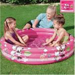 Trade Shop Traesio-piscina Gonfiabile Minnie 122 X 25 Cm 3 Anelli Disney Paperina Per Bambini -