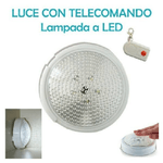 Trade Shop Traesio-lampada Led Luce Da Interno Wireless Senza Fili Con Telecomando Emergenza -