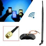 Trade Shop Traesio-antenna Wifi Wireless Omnidirezionale 28dbi Attacco Rp-sma 2.4ghz Base Magnetica -