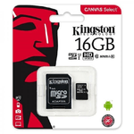 Kingston-kingston Micro Sd 16 Gb Classe 10 Microsd 80 Mb/s Canvas Scheda Memoria Sd 16gb -