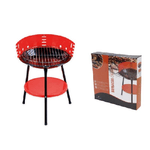 Trade Shop Traesio-barbecue A Carbone Carbonella Bbq Grill Metallo Con Paravento Griglia 36x53.5cm -