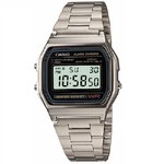 Casio-orologio Da Polso Casio A158wa-1cr Digitale Unisex Acciaio Sveglia Vintage -