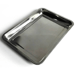 Trade Shop Traesio-vassoio Guantiera Rettangolare In Acciaio Inox Portata Cucina 32 X 22 X 4,8 Cm -