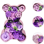 Trade Shop Traesio-orsacchiotto Orsetto Orso Di Rose Con Fiori Decorazione In Cartone Teddy Color -