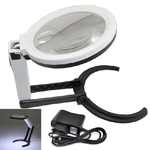 Trade Shop Traesio-lente Di Ingrandimento Da Tavolo Lampada Con 10 Led Portatile 120 Mm A 28mm -