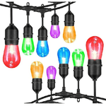 Trade Shop Traesio-catena 10pz Lampade E27 Led Colorate Blu Rossa Gialla Verde Viola Per Catenaria -