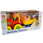 Trade Shop Traesio-trattore Zio Tobia Con Suoni Con 5 Animali Fattoria Giochi Infanzia 40 X 20 Cm -