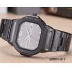 Trade Shop Traesio-orologio Da Polso Longbo 80703g Uomo Quarzo Data Analogico Acciaio Nero Grigio -