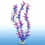 Trade Shop Traesio-pianta 32 Cm Piantina Artificiale Per Acquario Piante Finte Plastica Color Viola -