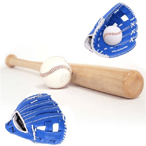 Trade Shop Traesio-set Mazza Baseball + Palla 30" + Guantone 10 1/2 Inch Mazza Da Baseball Bastone Legno -