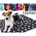 Trade Shop Traesio-coperta Plaid In Pile Copri Divano O Coprisedile Per Cani E Gatti Paw 90 X 120 -