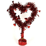 Trade Shop Traesio-ghirlanda A Forma Di Cuore Rosso Cuoricini Con Base Decorazione San Valentino -