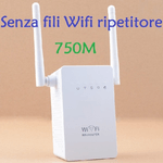 Trade Shop Traesio-boas 750m Wireless-n Lan Wifi Ripetitore Ap Estensione Wifi 2.4g Con 2 Antenne -