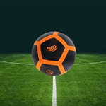 Trade Shop Traesio-pallone Palla Da Calcio Calcetto Nero E Arancione 21cm Partita Allenamento 06567 -