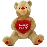 Trade Shop Traesio-orso Peluche 90 Cm Con Cuore Stringimi Forte Orsacchiotto San Valentino 96255 -