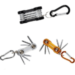 Trade Shop Traesio-mini Cacciaviti 6 Punte Torx Pieghevole Stella Fisso Porta Chiavi Chiave Moschettone -