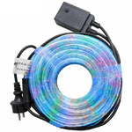 Trade Shop Traesio-tubo Luminoso Natalizio 15mt Led Multicolor Controller 8 Funzioni Per Esterno -