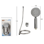 Cleafe-kit Doccetta Doccino Tondo Soffione Doccia Con Laccio 1,8 Mt Staffa Bagno 69071 -