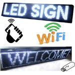 Trade Shop Traesio-insegna Luminosa A Led Scritta Personalizzata Scorrevole Luce Bianca 200 X 40 Cm -