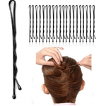 Trade Shop Traesio-forcine Capelli 116 Pezzi Molletta Nera Ondulata Mollette Capelli Fermacapelli -