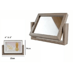 Trade Shop Traesio-cornice Per Foto Fotografie Con Specchio 10 X 15 Cm Doppia Girevole In Legno -