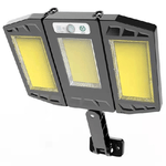 Trade Shop Traesio-faro Lampione A Led Cob Con Pannello Solare Fotovoltaico Sensore Movimento 30w -