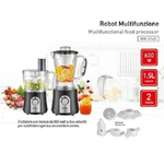 Trade Shop Traesio-robot Da Cucina Multifunzione 600 Watt 1,5lt Frullatore Tritatutto Hoomei Hm-6160 -