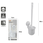 Cleafe-porta Scopino Wc A Parete Con Ventosa Scopino Bianco Accessori Da Bagno 59548 -