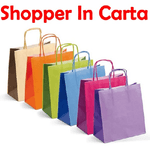 Trade Shop Traesio-2 Pz Borsa Shopper Busta Regalo In Carta Modelli Assortiti 210 Gr 18x10x18 Cm -