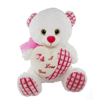 Trade Shop Traesio-orso 35cm Peluche Pupazzo Cuore Scritta "i Love You" Fiocco San Valentino 84680 -