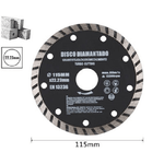 Trade Shop Traesio-disco Diamantato Segmentato 115 Mm Per Cemento Mattoni Smerigliatrice Flex -