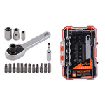 Trade Shop Traesio-kit Cacciavite Cricchetto Multiuso 28pz Magnetico Con Teste Intercambiabili 92186 -