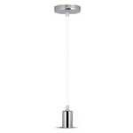 Trade Shop Traesio-pendente In Acciaio Bianco A Soffitto Cromato Portalampada Lampada Moderno Design -