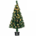 Trade Shop Traesio-albero Di Natale A Fibra Ottica 100 Punte Christmas Tree Luci Natale 90cm Verde -