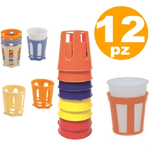 Trade Shop Traesio-12 Pz Sottobicchieri Reggibicchieri In Plastica Reggi Sotto Bicchieri Bicchiere -