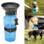 Trade Shop Traesio-bottiglia Dispenser Acqua 400 Ml Cane Cani Gatto Gatti Con Ciotola Da Viaggio -