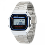 Casio-orologio Polso Casio A168wa-1wdf Uomo Donna Digitale Sveglia Luce Silver -