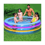 Trade Shop Traesio-piscina Gonfiabile Rotonda Fuori Terra 3 Anelli In Vinile 152 X 51 Cm -