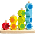 Trade Shop Traesio-giocattolo Creativo In Legno Gioco Educativo Per Bambini Colorato Impila E Conta -