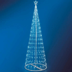 Trade Shop Traesio-albero Di Natale Luminoso Bianco Freddo 394 Led 300cm Decorazione Per Esterno -