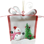 Trade Shop Traesio-decorazione Natalizia Albero Di Natale Appendino Pupazzo Di Neve Dim. 12.5cm -