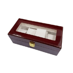 Trade Shop Traesio-box Scatola Cofanetto Con Vetrina Porta Orologi Bracciali In Legno 4 Posti -