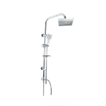 Cleafe-colonna Doccia Bagno Moderna Saliscendi Soffione Quadrato Portasapone 98cm 59395 -