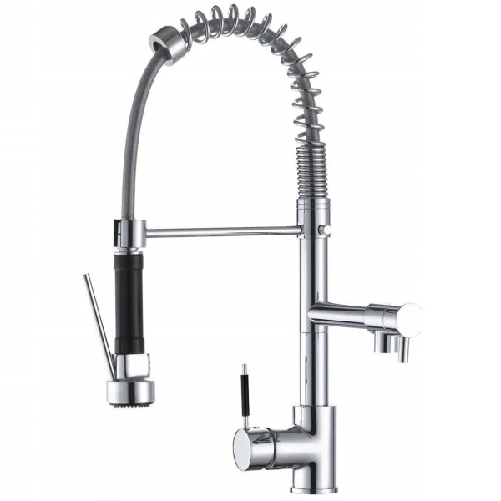 Trade Shop Traesio-miscelatore  52922 Doppia Doccetta Lavandino Doppio Foro Doppia Manopola -
