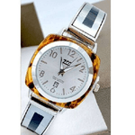 Trade Shop Traesio-orologio Polso Zcc 18 Donna Quarzo Acciaio Moda Ambrato Silver Quadrante Bianco -