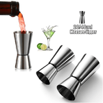 Trade Shop Traesio-misurino Doppio Per Cocktail 20-40 Ml Jigger Drink In Acciaio Da Bar Barman 8 Cm -