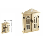 Trade Shop Traesio-cassetta Portachiavi Legno 6 Ganci Appendi Chiavi Muro Per Decoupage -